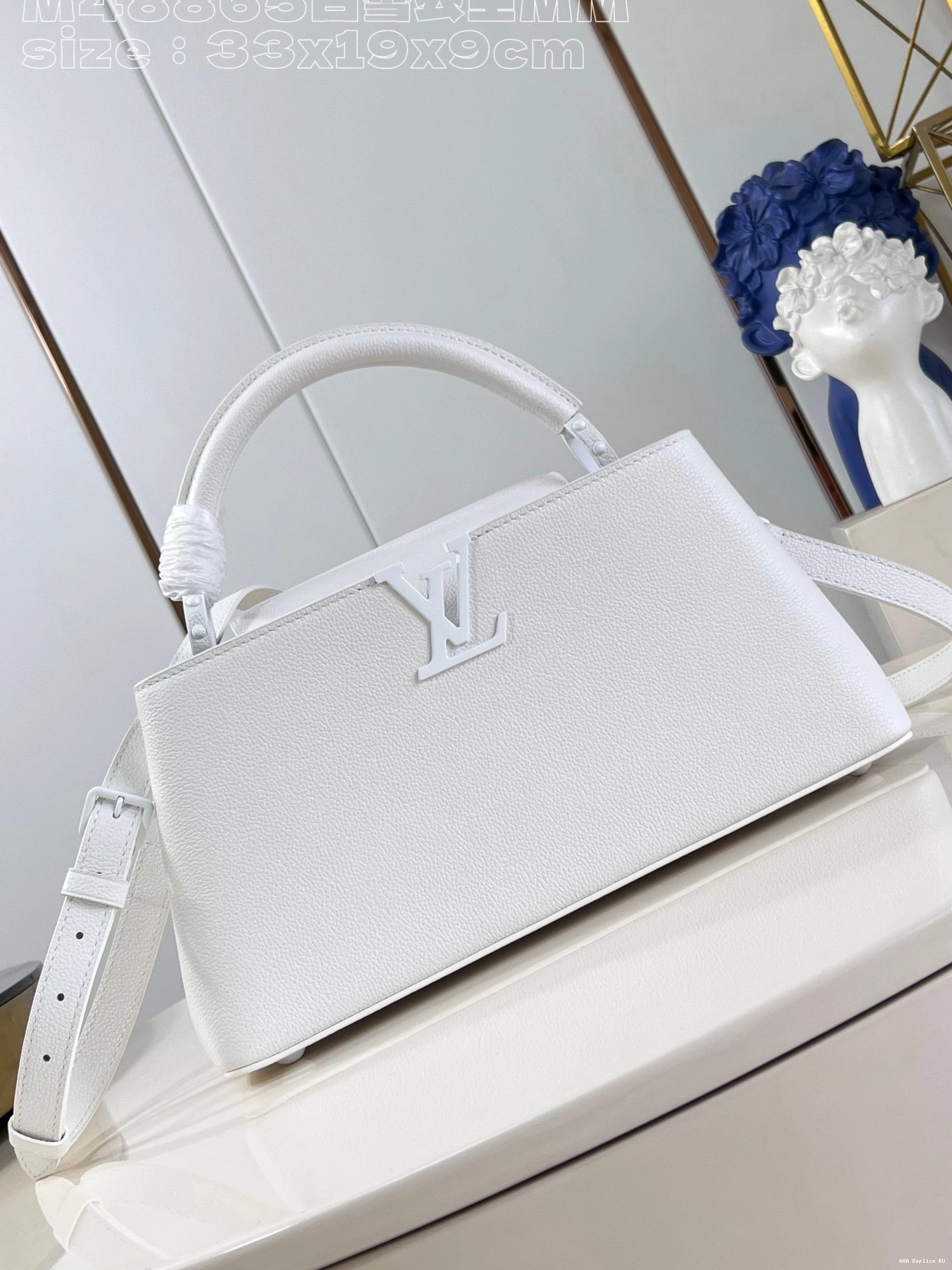 Aaa replica bags MM-33*19*9CM VUITTON LOUIS CAPUCINES 0714